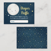 Je houdt van de moon Gold Star-Baby luier Raffle Informatiekaartje (Voorkant / Achterkant)