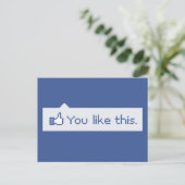 Je houdt van deze grappige Facebook Briefkaart (Staand voorkant)