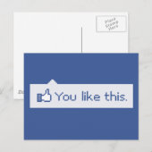 Je houdt van deze grappige Facebook Briefkaart (Voorkant / Achterkant)