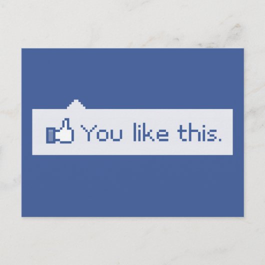Je houdt van deze grappige Facebook Briefkaart (Voorkant)
