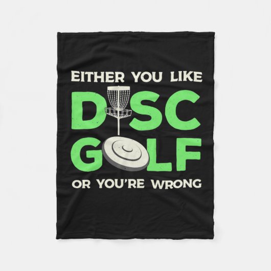 Je houdt van Disk Golf Fleece Deken (Voorkant)