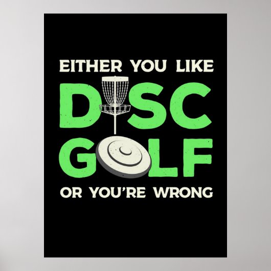Je houdt van Disk Golf Poster (Voorkant)