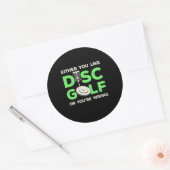 Je houdt van Disk Golf Ronde Sticker (Envelop)