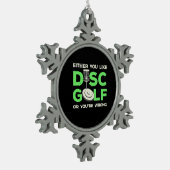 Je houdt van Disk Golf Tin Sneeuwvlok Ornament (Links)