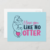 Je houdt van geen Otter Pun Funny Valentijnsdag Briefkaart (Voorkant / Achterkant)