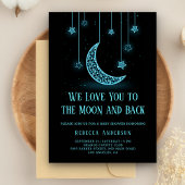 Je houdt van het Baby shower Moon en Back Kaart