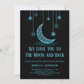 Je houdt van het Baby shower Moon en Back Kaart (Voorkant)