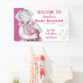 Je houdt van het Baby shower van het maanmeisje Spandoek (Insitu)