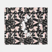 Je houdt van het Moon Baby Girl Forest Deer Beer Fleece Deken (Voorkant (Horizontaal))