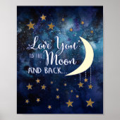Je houdt van het Moon & Back Poster (Voorkant)