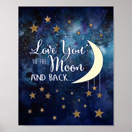 Je houdt van het Moon & Back Poster (Voorkant)
