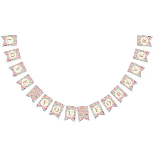 Je houdt van je altijd weduwschap met Blush Pink S Vlaggetjes