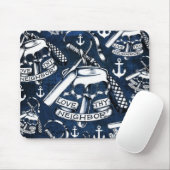 Je houdt van je buren, en het Tattoo in de marine. Muismat (Met muis)
