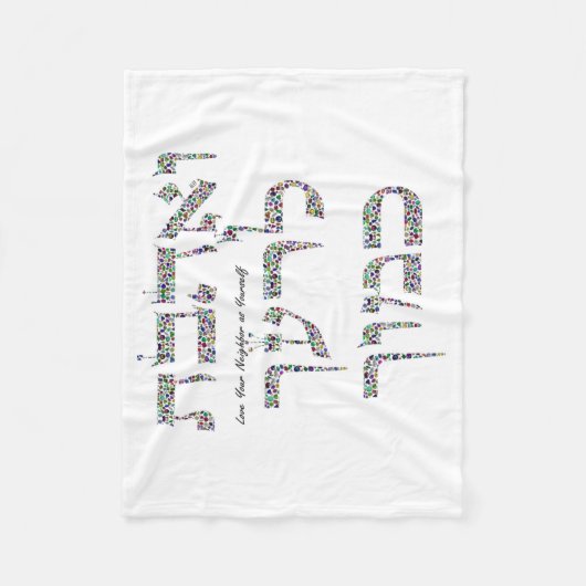 Je houdt van je groep als jezelf fleece deken (Voorkant)