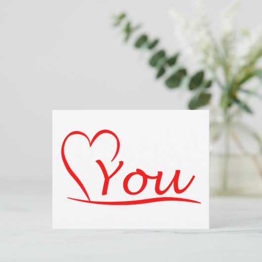 Je houdt van je, Mein Herz ist immer smoes für dic Briefkaart (Staand voorkant)