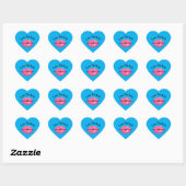 Je houdt van Kissy Lips Hart Sticker (Vel)