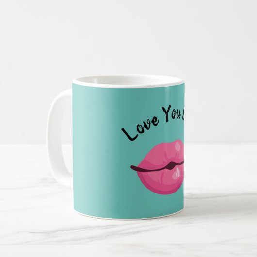 Je houdt van Kissy Lips Koffiemok (Voorkant links)