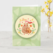 Je houdt van mama - Beer van mama en Moederdag van Kaart (Gele Bloem)