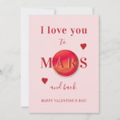 Je houdt van Mars kinder klaslokalen Valentijnsdag Feestdagenkaart (Voorkant)