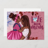 Je houdt van moeder en kind Moederdag Briefkaart (Voorkant / Achterkant)