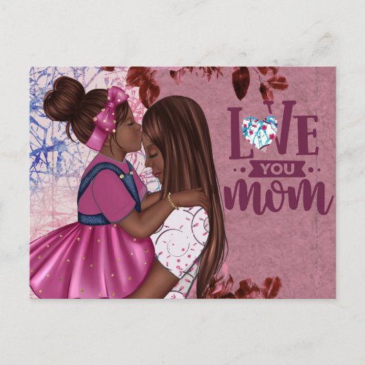 Je houdt van moeder en kind Moederdag Briefkaart (Voorkant)