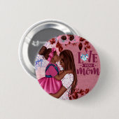 Je houdt van moeder en kind Moederdag Ronde Button 5,7 Cm (Voorkant /achterkant)