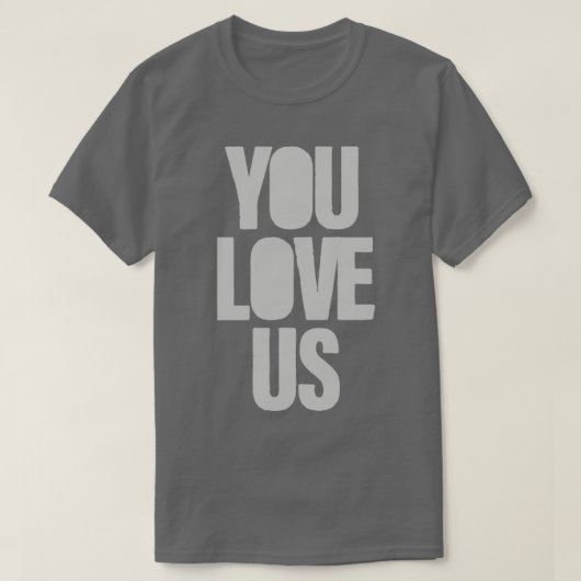 Je houdt van ons zilver t-shirt (Design voorkant)