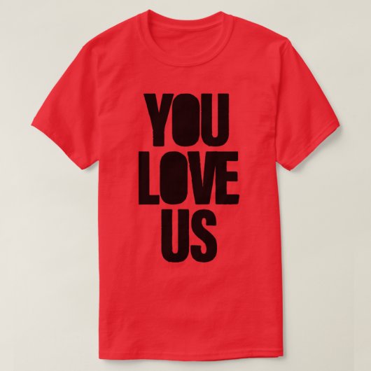 Je houdt van ons zwart t-shirt (Design voorkant)