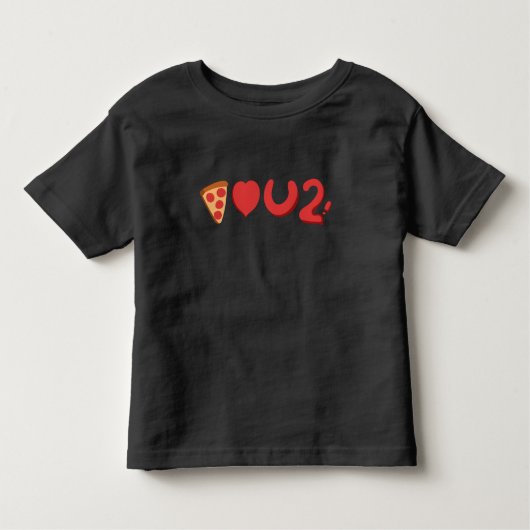 Je houdt van pizza, nou, pizza hou ook van jou! kinder shirts (Voorkant)