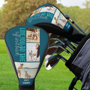 Je houdt van Ruff en Back 3 Foto Blauwgroen Blauw Golfheadcover