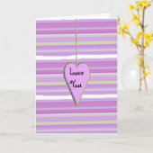 Je houdt zo veel van  Paarse Waterverf Kaart (Gele Bloem)