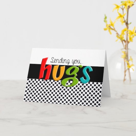 Je "Hugs" versturen Kaart (Gele Bloem)