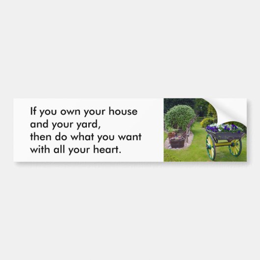 Je huis Bumpersticker (Voorkant)