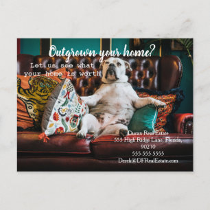 Je huis ontgroeid hond Vastgoedkaart Briefkaart
