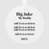 Je huisdier als ornament (achterkant)