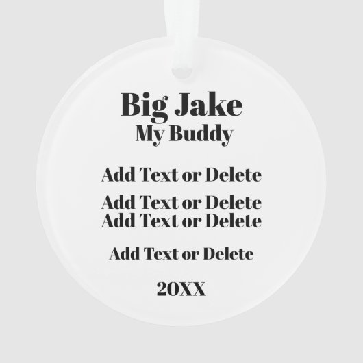 Je huisdier als ornament (achterkant)