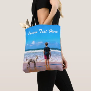 Je huisdier foto boodschappentas gepersonaliseerde tote bag