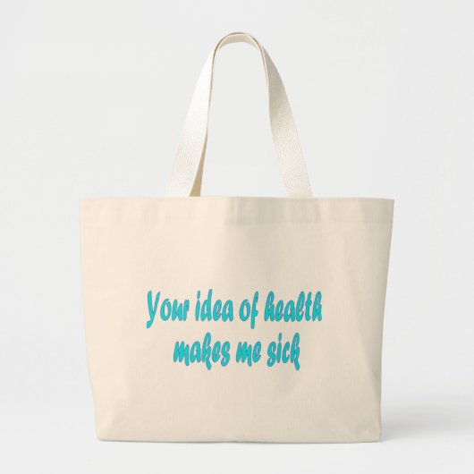Je idee van gezondheid grote boodschappentas tote bag (Voorkant)
