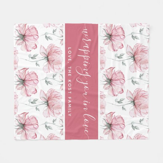 Je in Love Fleece Blanket (Voorkant (Horizontaal))