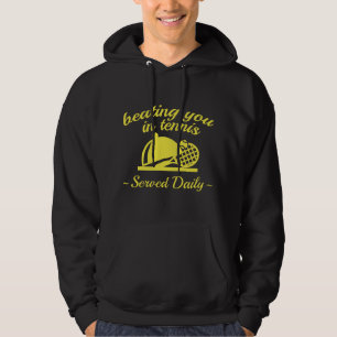 Je in Tennis slaan Hoodie