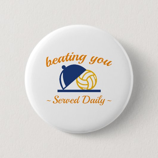 Je in volleybal slaan ronde button 5,7 cm (Voorkant)