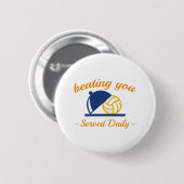 Je in volleybal slaan ronde button 5,7 cm (Voorkant /achterkant)