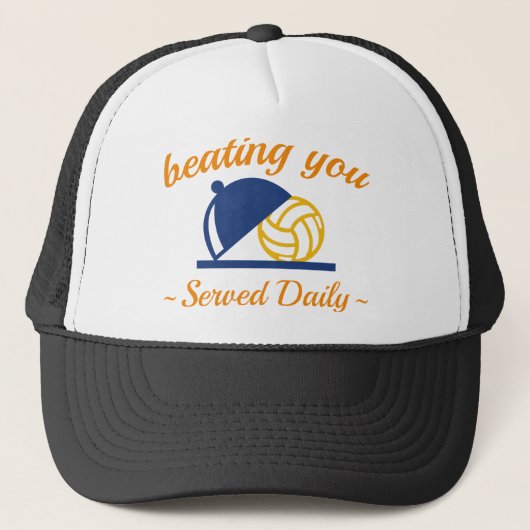 Je in volleybal slaan trucker pet (Voorkant)