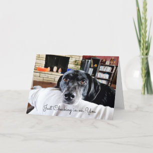 Je inchecken   Cute Dog Personalized Kaart
