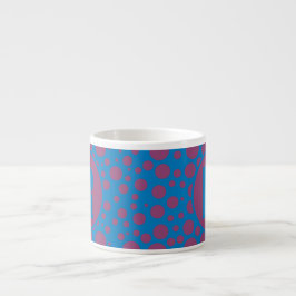 Je Initiaal Blauwe Paarse Stippen Trippy Pattern G Espresso Kop