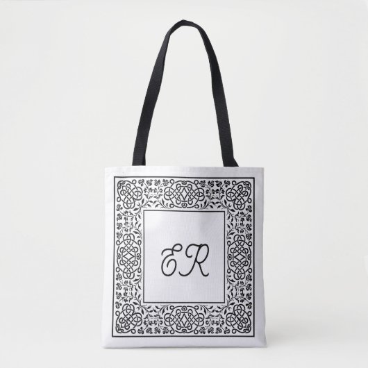 Je Initialen Knot werken Tote Bag (Voorkant)