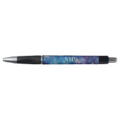 Je Initialen Monogram Blue Galaxy Pen (Voorkant)