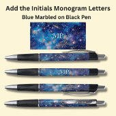 Je Initialen Monogram Blue Galaxy Pen