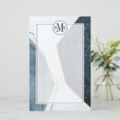 Je Initialen toevoegen | Aangrenzende afbraak Briefpapier (Staand voorkant)