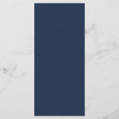 Je initiële letters op Navyblauw Modern en Elegant Menu (Achterkant)